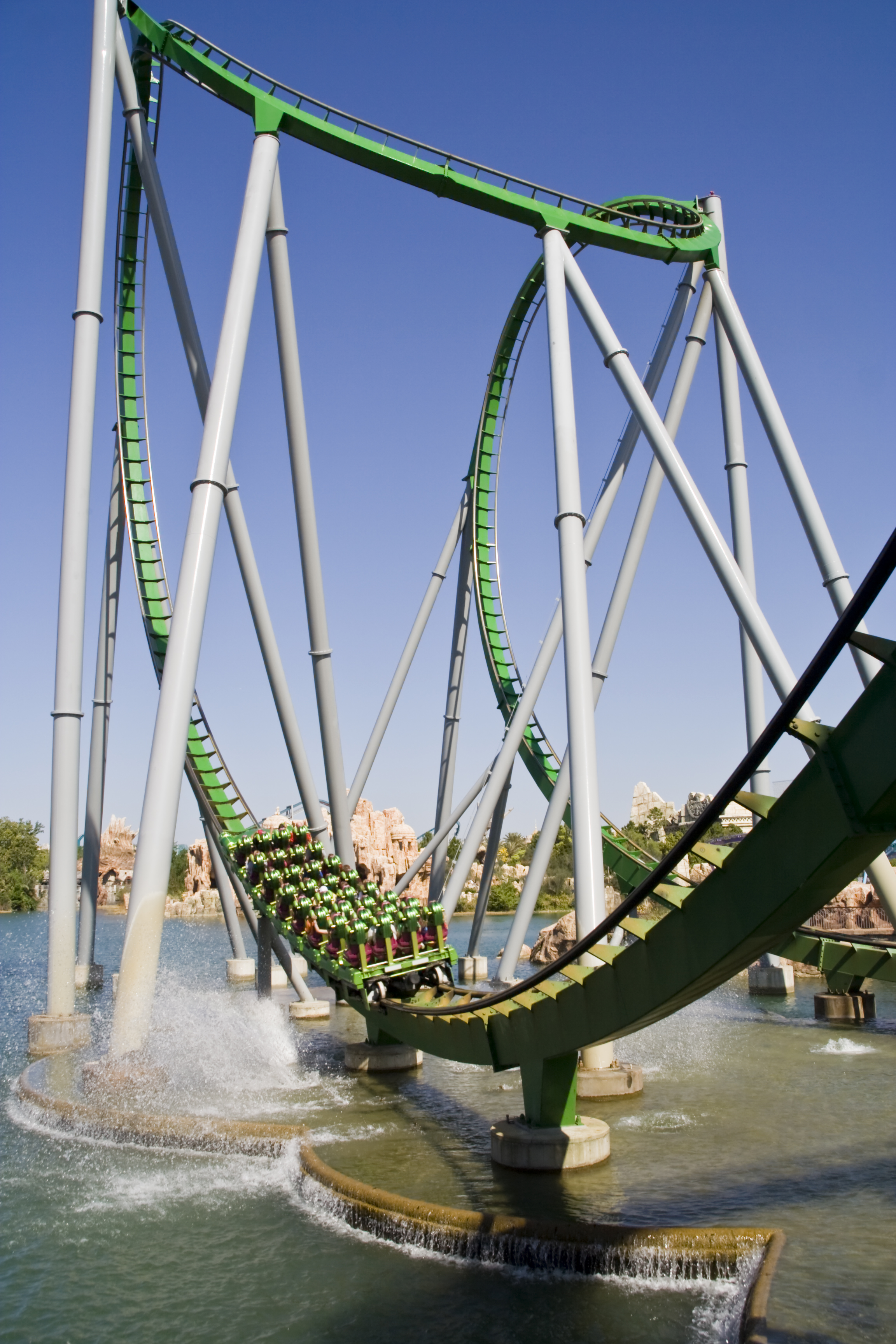 A roller coaster at universal studios, Florida