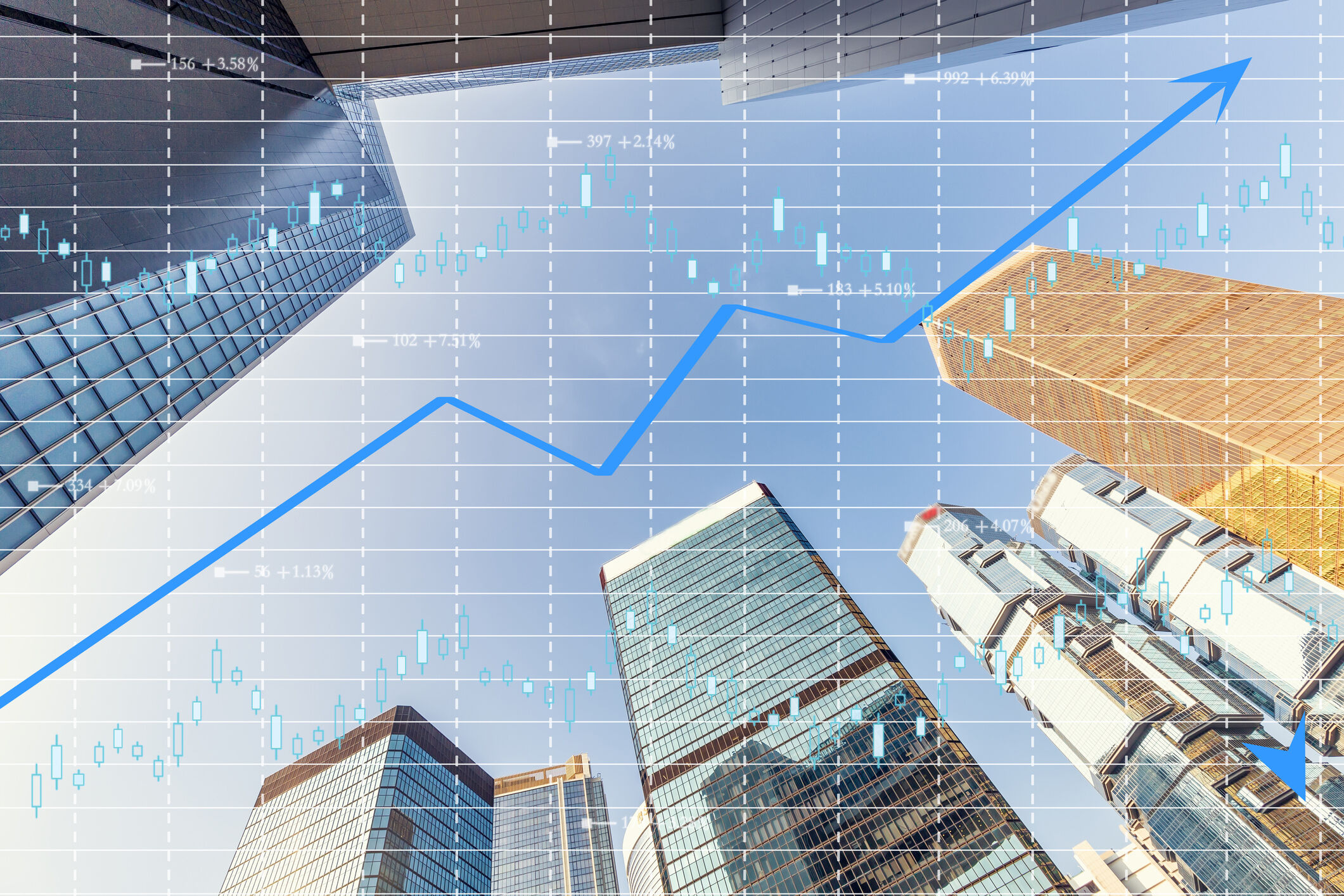 Background stock market and finance economic of HongKong